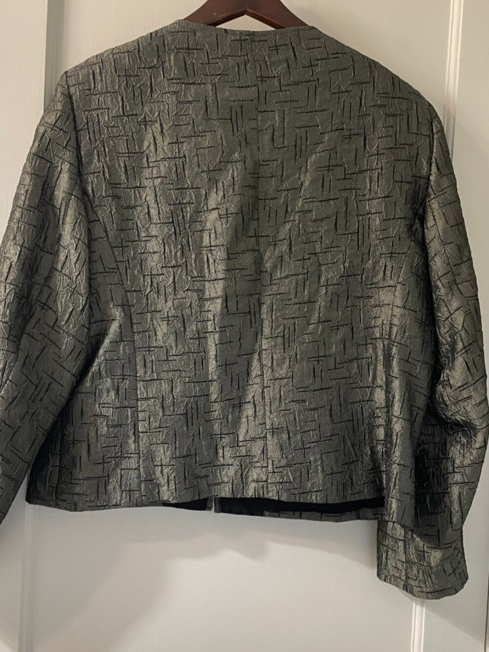 Conrad C Collection Jacket Size 12P Metallic Olive Green - Picture 3 of 9